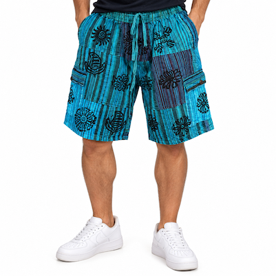 4 Pocket Stonewash Cotton Shorts